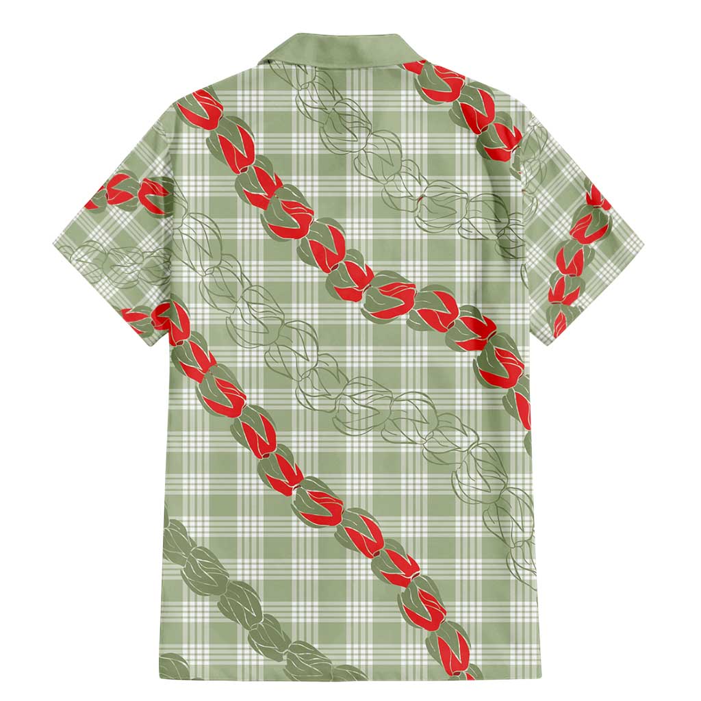 Omaomao Aloha Hawaii Family Matching Mermaid Dress and Hawaiian Shirt Rosebud Lei With Palaka Motif - Polynesian Pride