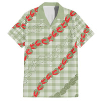 Omaomao Aloha Hawaii Family Matching Puletasi and Hawaiian Shirt Rosebud Lei With Palaka Motif - Polynesian Pride