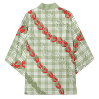 Omaomao Aloha Hawaii Kimono Rosebud Lei With Palaka Motif - Polynesian Pride