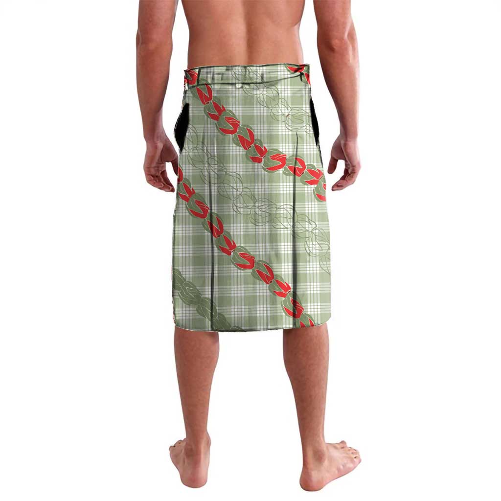 Omaomao Aloha Hawaii Lavalava Rosebud Lei With Palaka Motif - Polynesian Pride