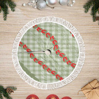 Omaomao Aloha Hawaii Tree Skirt Rosebud Lei With Palaka Motif - Polynesian Pride