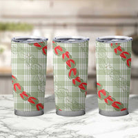 Omaomao Aloha Hawaii Tumbler Cup Rosebud Lei With Palaka Motif - Polynesian Pride