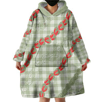 Omaomao Aloha Hawaii Wearable Blanket Hoodie Rosebud Lei With Palaka Motif - Polynesian Pride