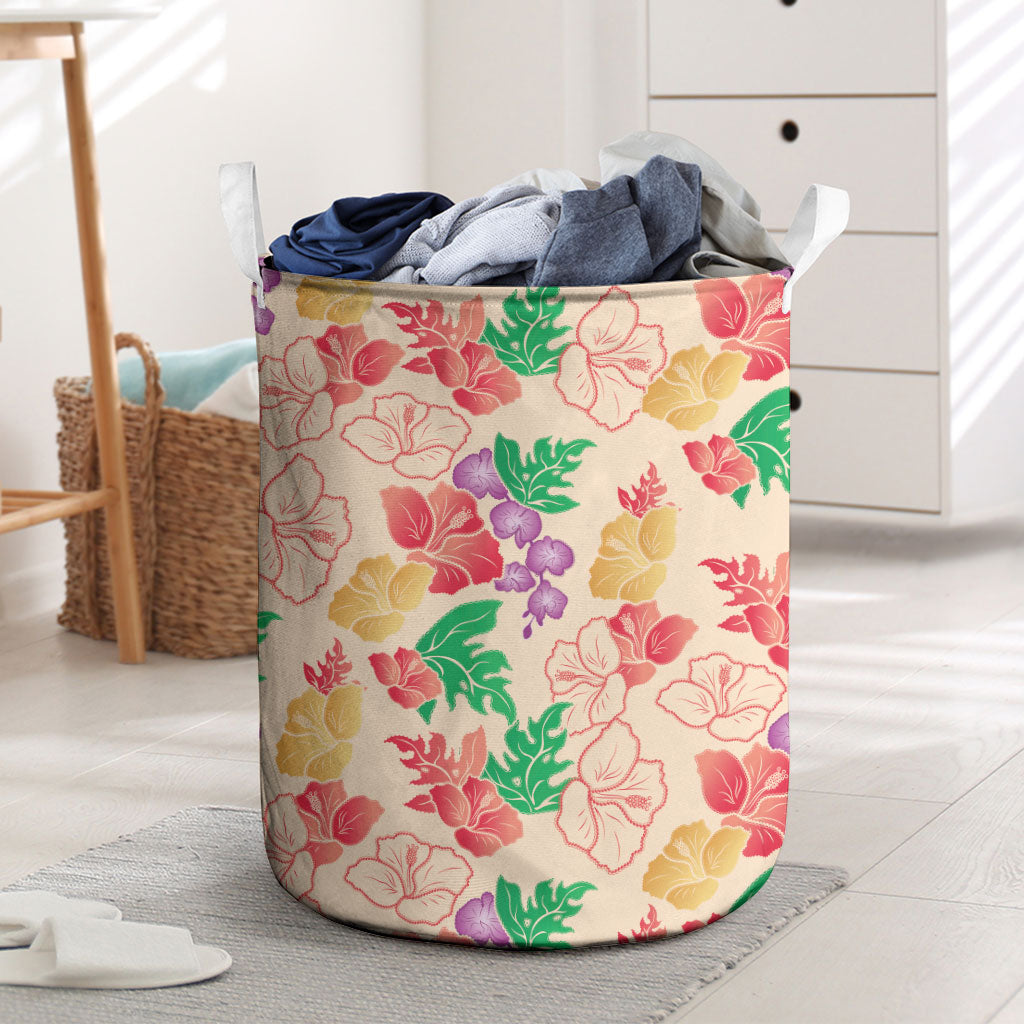 Colorful Aloha Hawaii Hibiscus Orchid Seamless Laundry Basket LT14 Colorful - Polynesian Pride