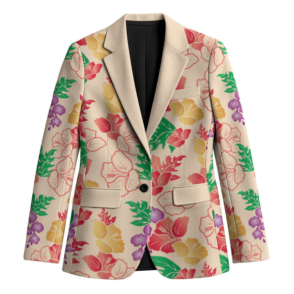 Colorful Aloha Hawaii Hibiscus Orchid Seamless Blazer LT14 Unisex Colorful - Polynesian Pride
