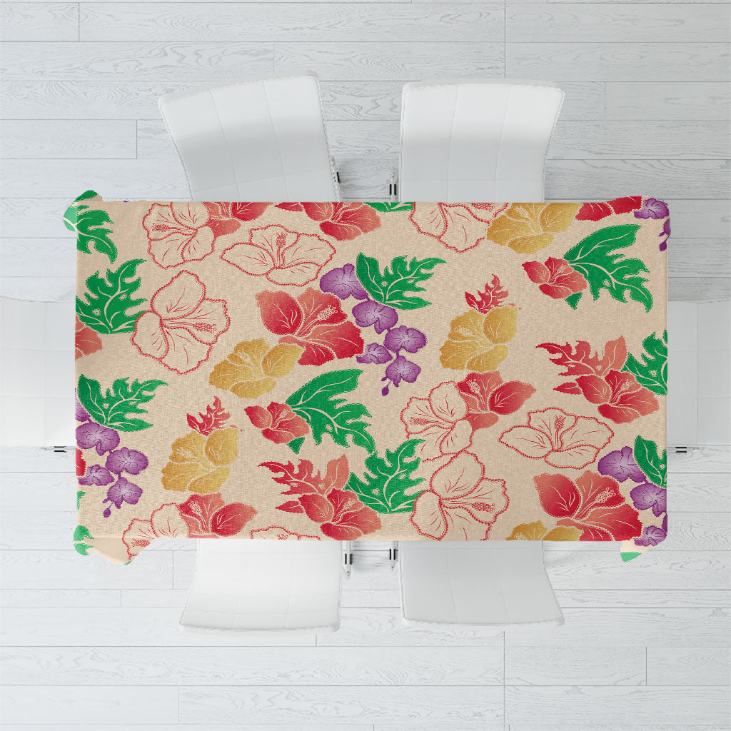 Colorful Aloha Hawaii Hibiscus Orchid Seamless Tablecloth LT14 Colorful - Polynesian Pride