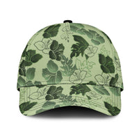 Vesuvian Green Aloha Hawaii Hibiscus Orchid Seamless Classic Cap