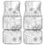 Samoa White Sunday Car Mats Manuia le Aso Sa o Tamaiti Polynesian Plumeria LT14 White - Polynesian Pride