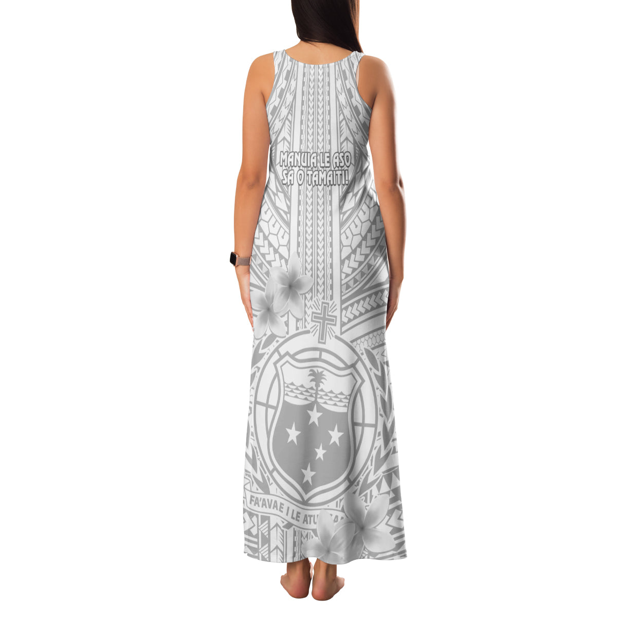 samoa-white-sunday-family-matching-tank-maxi-dress-and-hawaiian-shirt-manuia-le-aso-sa-o-tamaiti-polynesian-plumeria