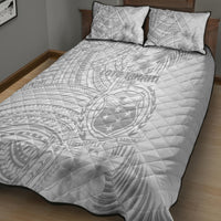 Samoa White Sunday Quilt Bed Set Manuia le Aso Sa o Tamaiti Polynesian Plumeria LT14 - Polynesian Pride