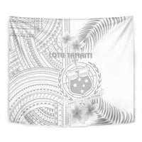 Samoa White Sunday Tapestry Manuia le Aso Sa o Tamaiti Polynesian Plumeria LT14 - Polynesian Pride