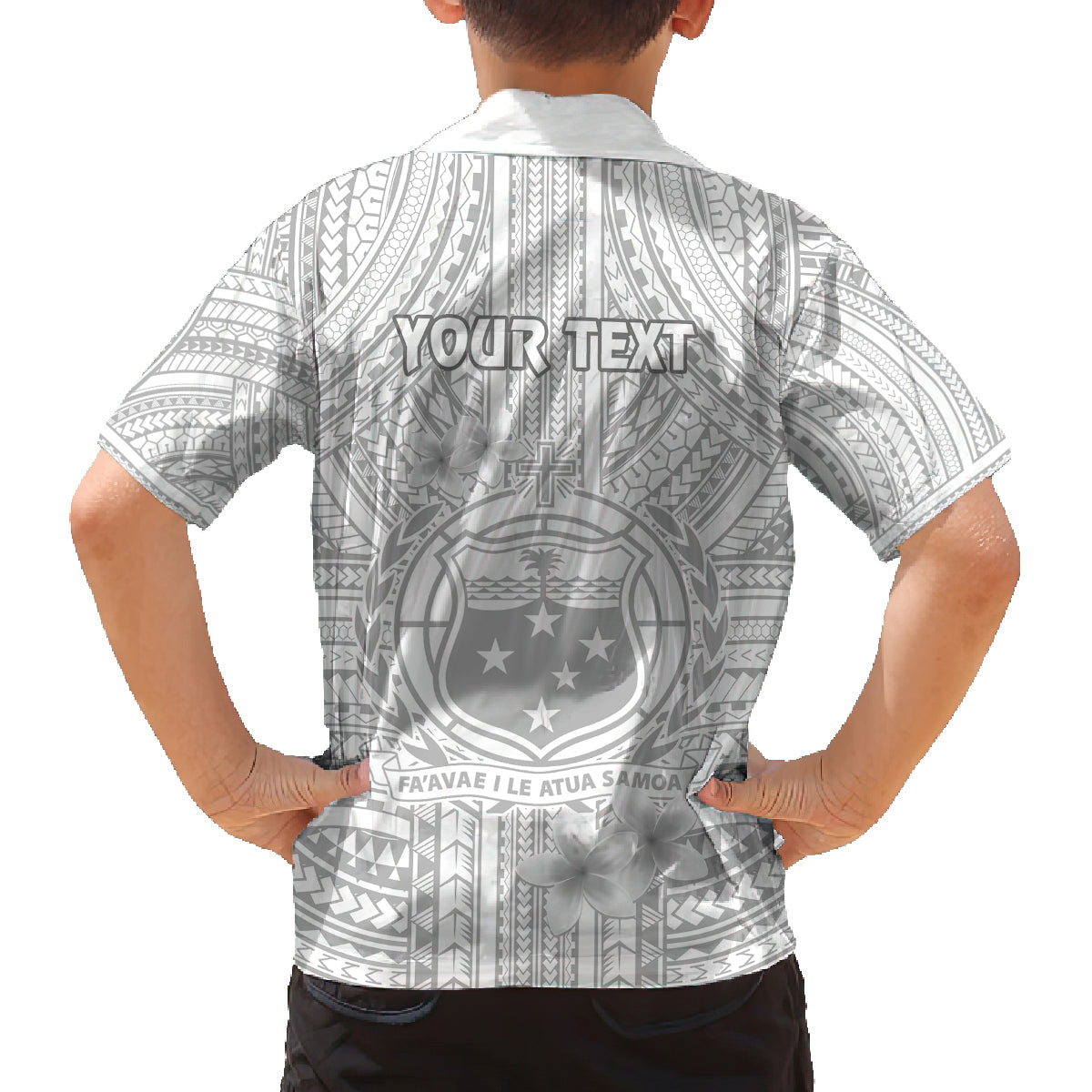 personalised-samoa-white-sunday-family-matching-tank-maxi-dress-and-hawaiian-shirt-manuia-le-aso-sa-o-tamaiti-polynesian-plumeria