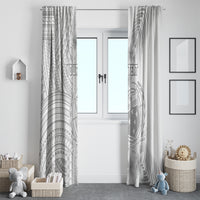 Personalised Samoa White Sunday Window Curtain Manuia le Aso Sa o Tamaiti Polynesian Plumeria LT14 - Polynesian Pride