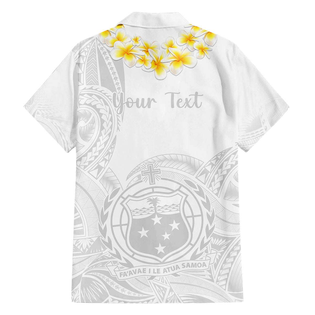 Personalised Samoa White Sunday Family Matching Long Sleeve Bodycon Dress and Hawaiian Shirt Lotu Tamaiti 2023 With Coat Of Arms LT14 - Polynesian Pride