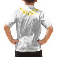Personalised Samoa White Sunday Hawaiian Shirt Lotu Tamaiti 2023 With Coat Of Arms LT14 - Polynesian Pride