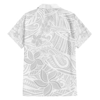 Polynesia White Sunday Family Matching Puletasi Dress and Hawaiian Shirt Polynesian Pattern With Tropical Flowers LT14 - Polynesian Pride