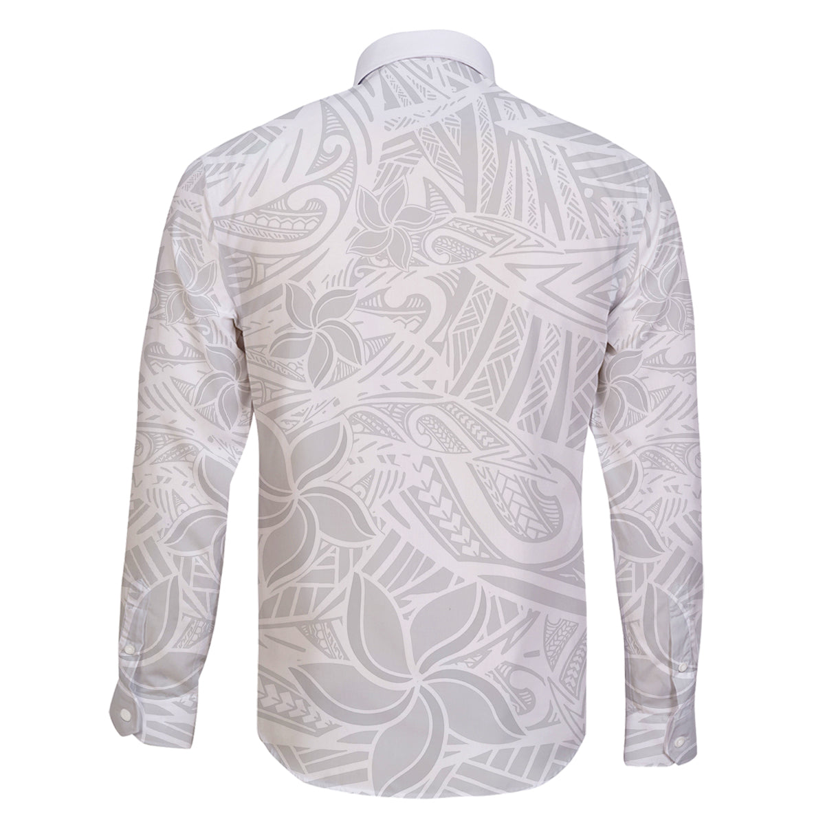 Polynesia White Sunday Family Matching Puletasi Dress and Hawaiian Shirt Polynesian Pattern With Tropical Flowers LT14 - Polynesian Pride