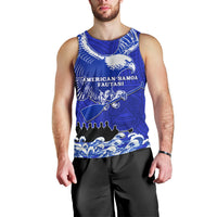 Personalised American Samoa Fautasi Race Men Tank Top Eagle With Polynesian Pattern LT14 - Polynesian Pride