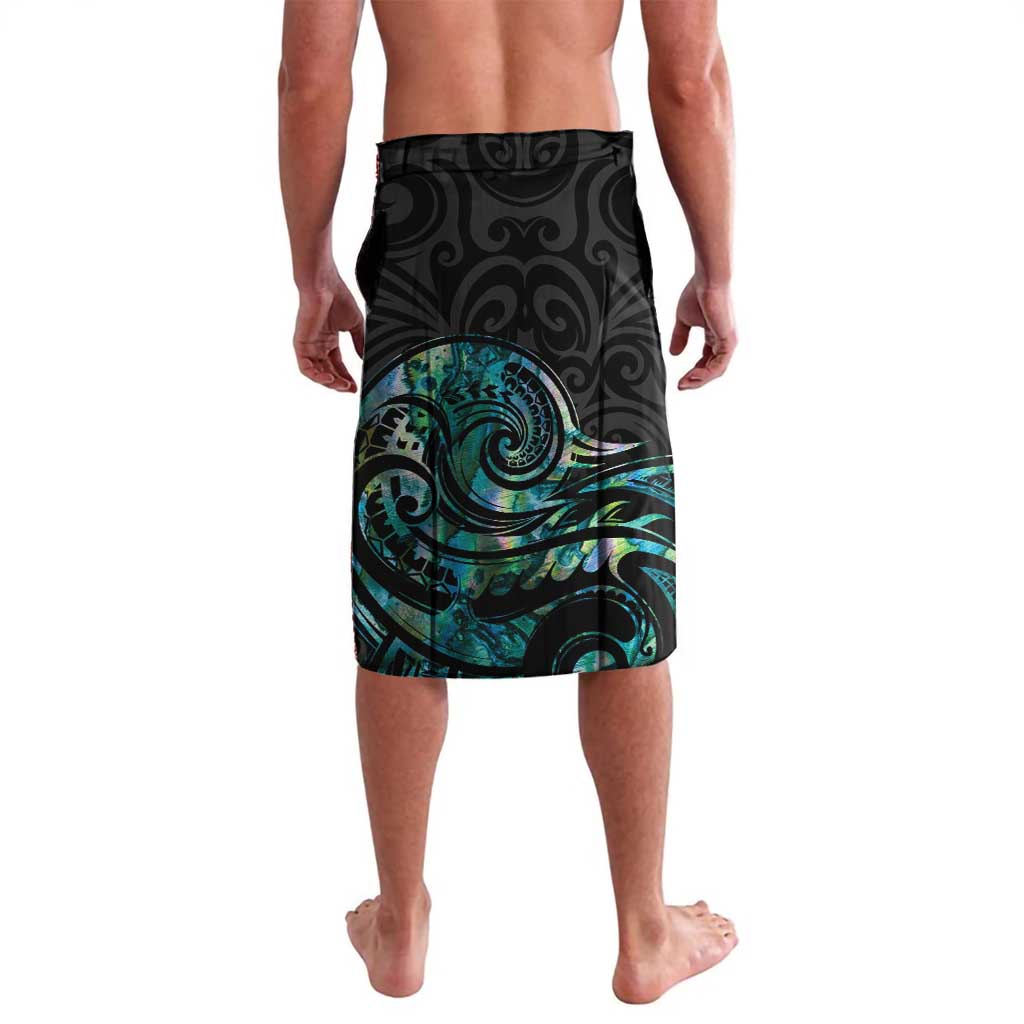 New Zealand Fantail Bird Lavalava Maori Piwakawaka Kowhai - Paua Shell Pattern