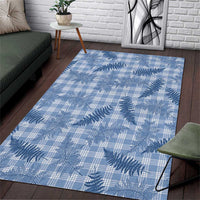 Blue Palaka Hawaii Palapalai Area Rug Hawaiian Fern LT14 Blue - Polynesian Pride
