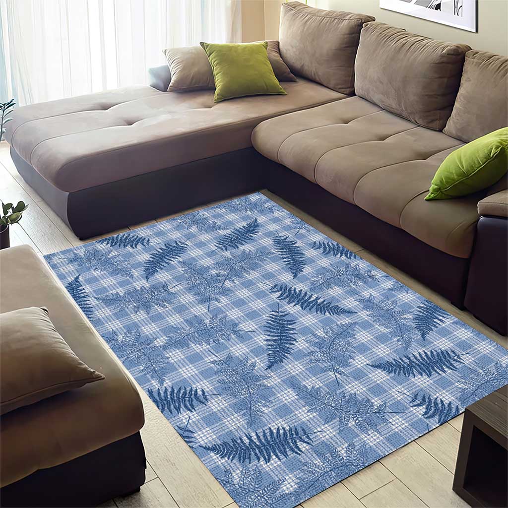 Blue Palaka Hawaii Palapalai Area Rug Hawaiian Fern LT14 - Polynesian Pride