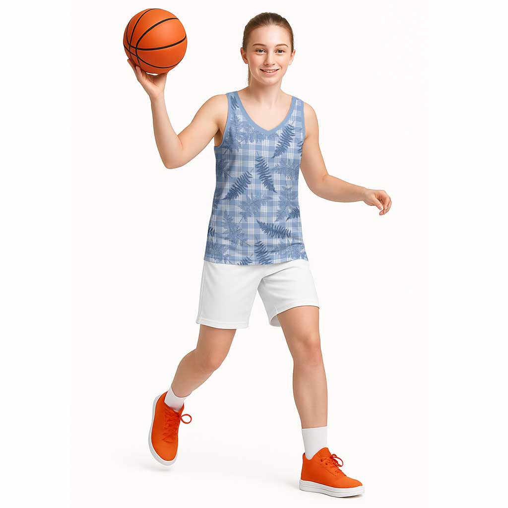 Blue Palaka Hawaii Palapalai Basketball Jersey Hawaiian Fern LT14 - Polynesian Pride