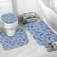 Blue Palaka Hawaii Palapalai Bathroom Set Hawaiian Fern LT14 Mat Set Only (3 pcs) One Size Blue - Polynesian Pride