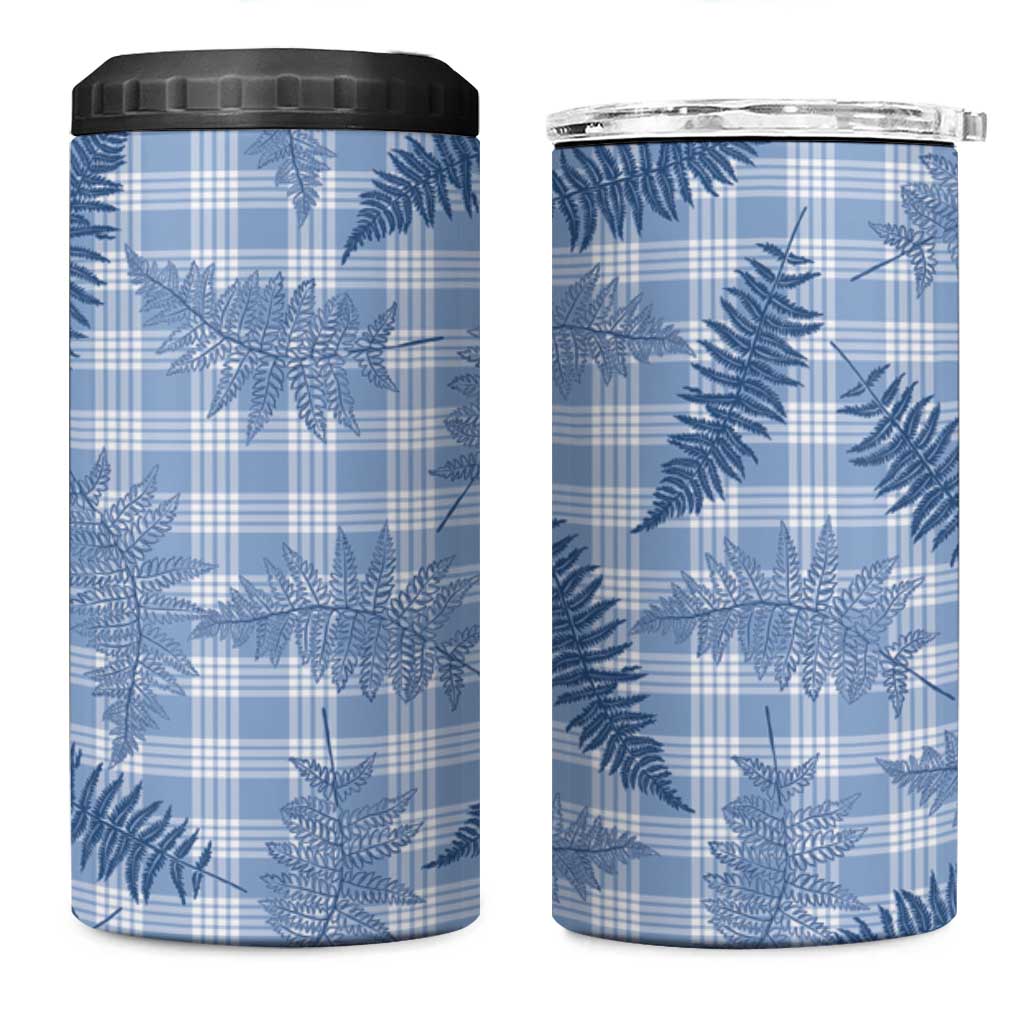 Blue Palaka Hawaii Palapalai 4 in 1 Can Cooler Tumbler Hawaiian Fern LT14 One Size: 16 oz Blue - Polynesian Pride