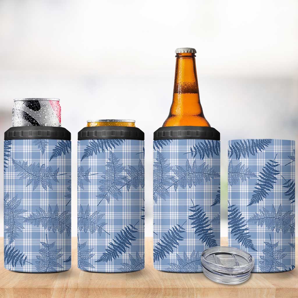 Blue Palaka Hawaii Palapalai 4 in 1 Can Cooler Tumbler Hawaiian Fern LT14 - Polynesian Pride