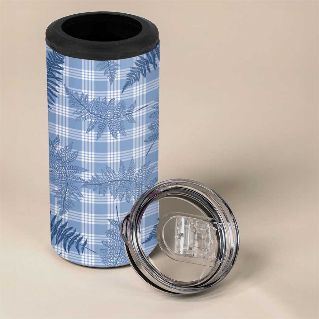 Blue Palaka Hawaii Palapalai 4 in 1 Can Cooler Tumbler Hawaiian Fern LT14 - Polynesian Pride