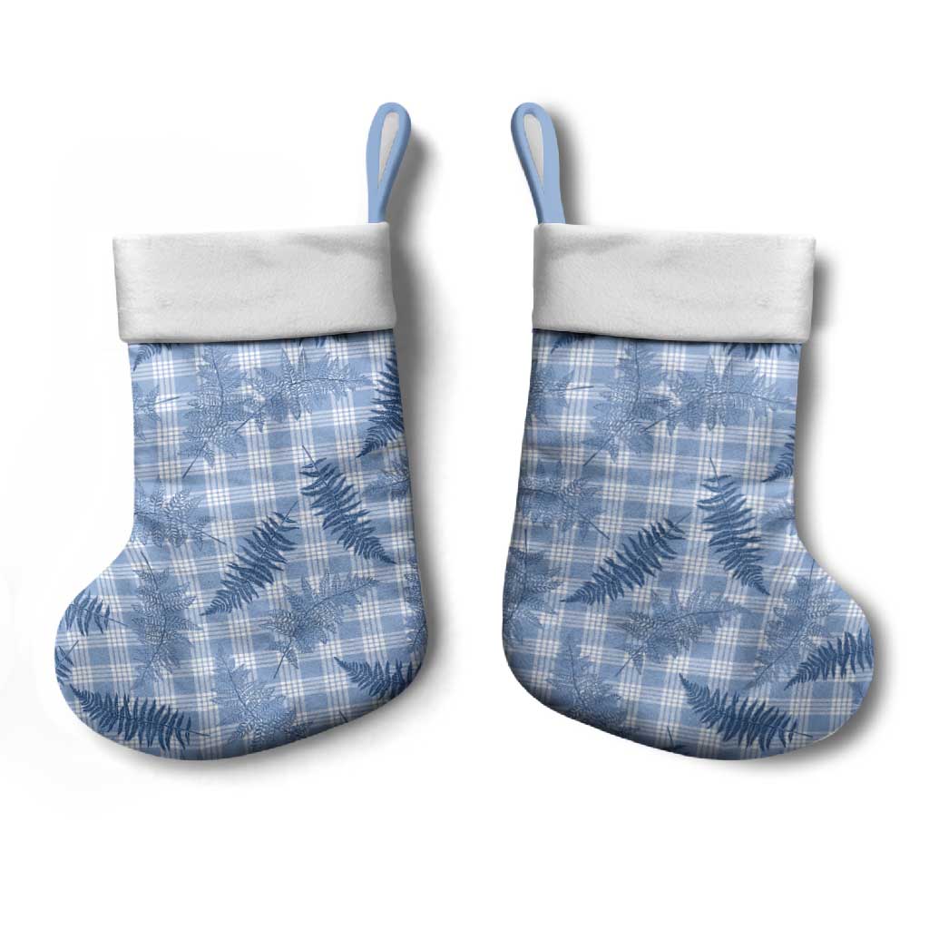 Blue Palaka Hawaii Palapalai Christmas Stocking Hawaiian Fern LT14 - Polynesian Pride