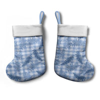 Blue Palaka Hawaii Palapalai Christmas Stocking Hawaiian Fern LT14 - Polynesian Pride