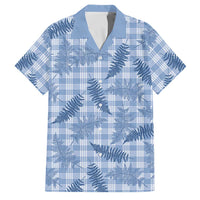 Blue Palaka Hawaii Palapalai Family Matching Long Sleeve Bodycon Dress and Hawaiian Shirt Hawaiian Fern - Polynesian Pride