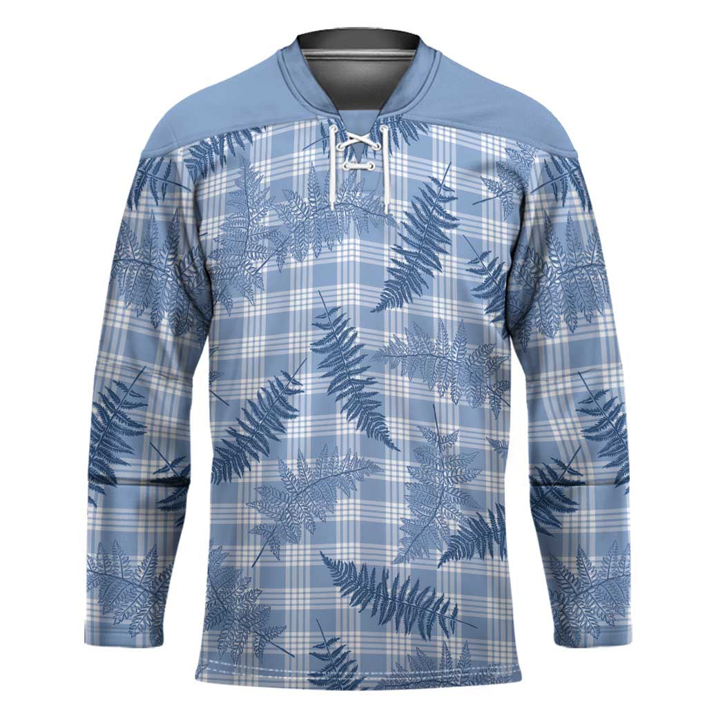 Blue Palaka Hawaii Palapalai Hockey Jersey Hawaiian Fern - Polynesian Pride