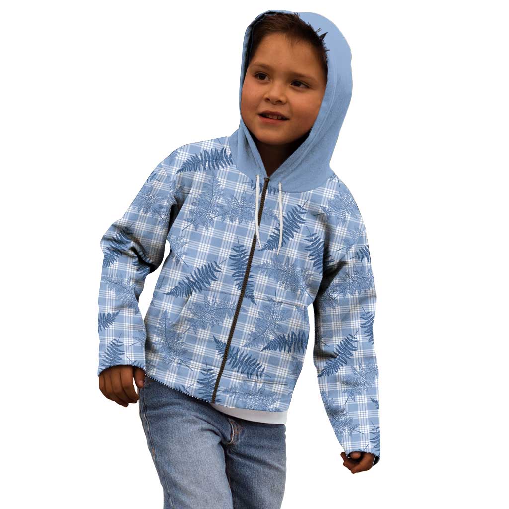 Blue Palaka Hawaii Palapalai Kid Hoodie Hawaiian Fern LT14 - Polynesian Pride