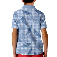 Blue Palaka Hawaii Palapalai Kid Polo Shirt Hawaiian Fern - Polynesian Pride