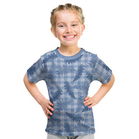 Blue Palaka Hawaii Palapalai Kid T Shirt Hawaiian Fern LT14 Blue - Polynesian Pride
