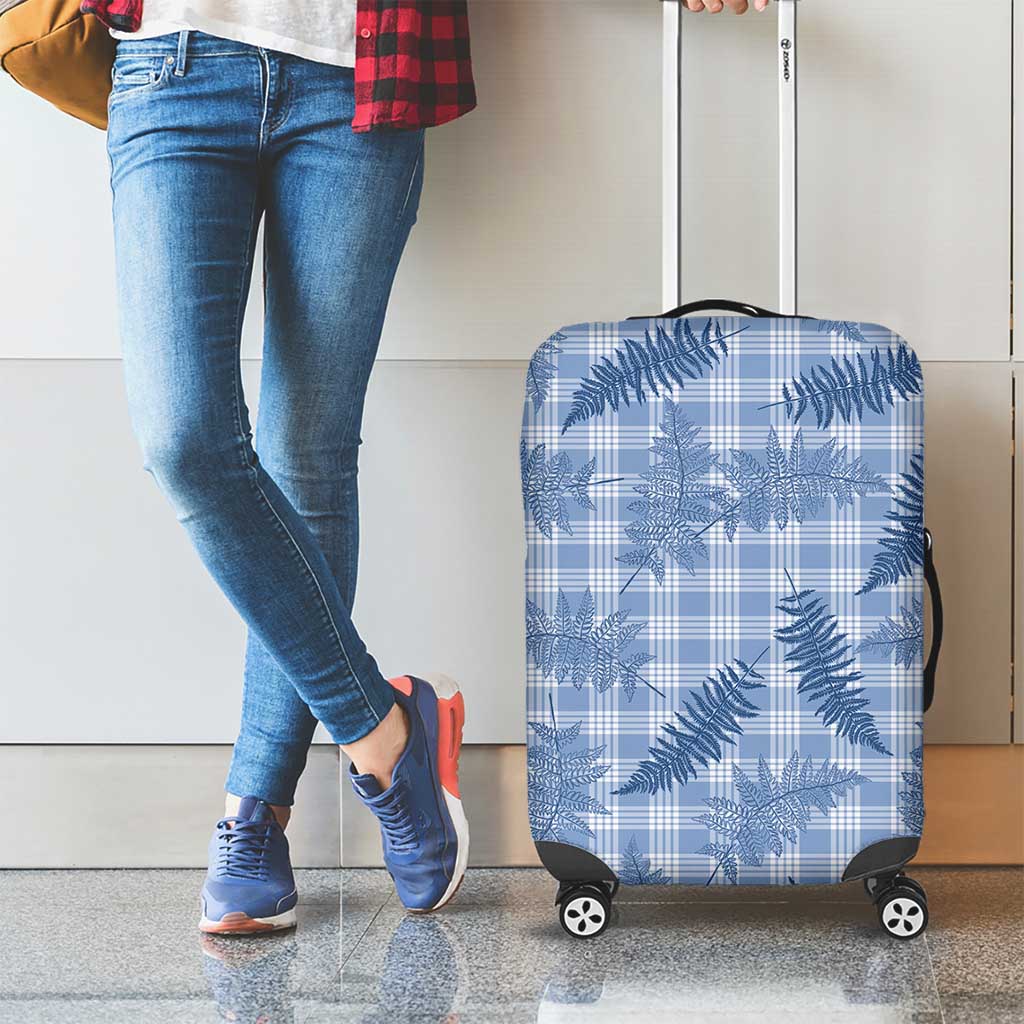 Blue Palaka Hawaii Palapalai Luggage Cover Hawaiian Fern - Polynesian Pride