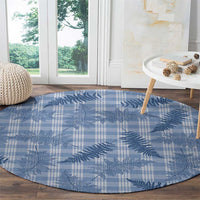 Blue Palaka Hawaii Palapalai Round Carpet Hawaiian Fern LT14 - Polynesian Pride