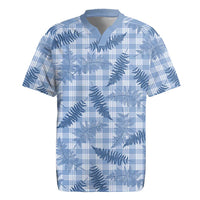 Blue Palaka Hawaii Palapalai Rugby Jersey Hawaiian Fern LT14 Blue - Polynesian Pride
