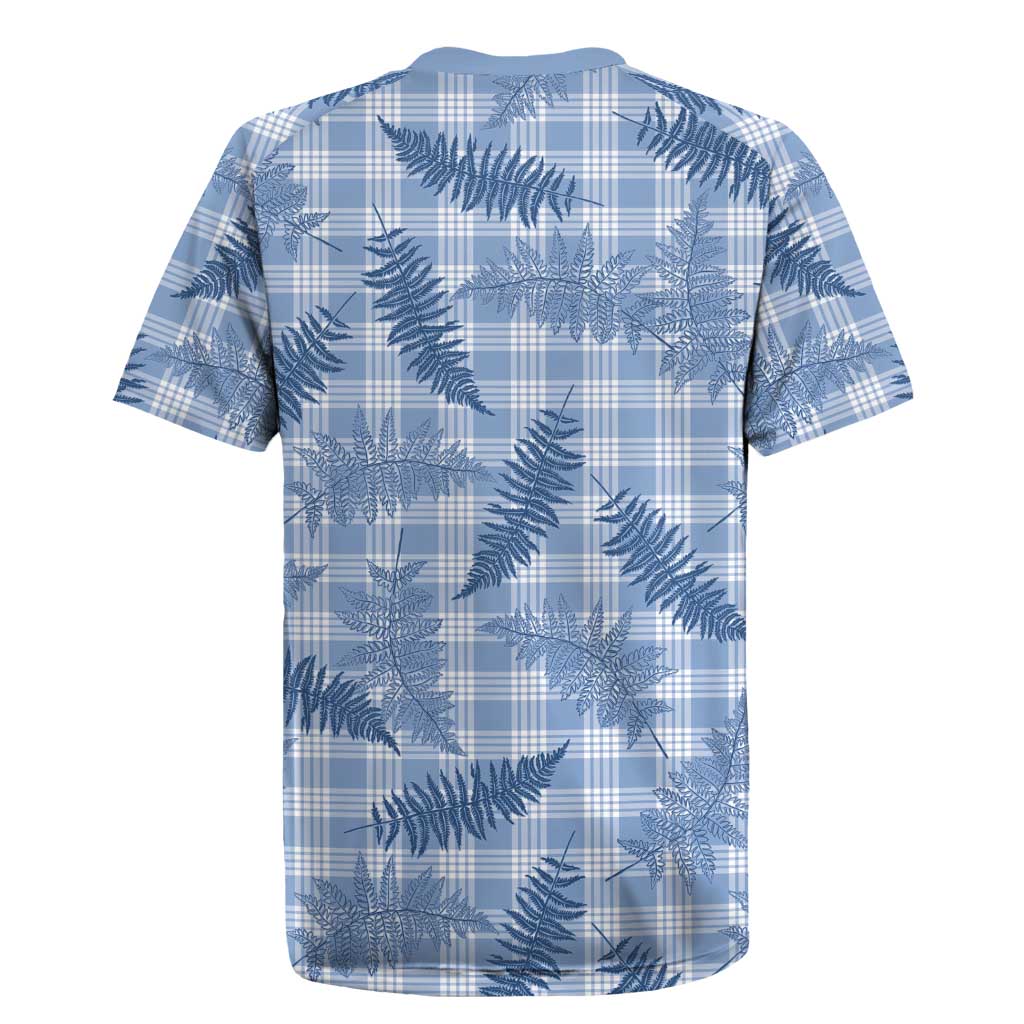 Blue Palaka Hawaii Palapalai Rugby Jersey Hawaiian Fern LT14 - Polynesian Pride