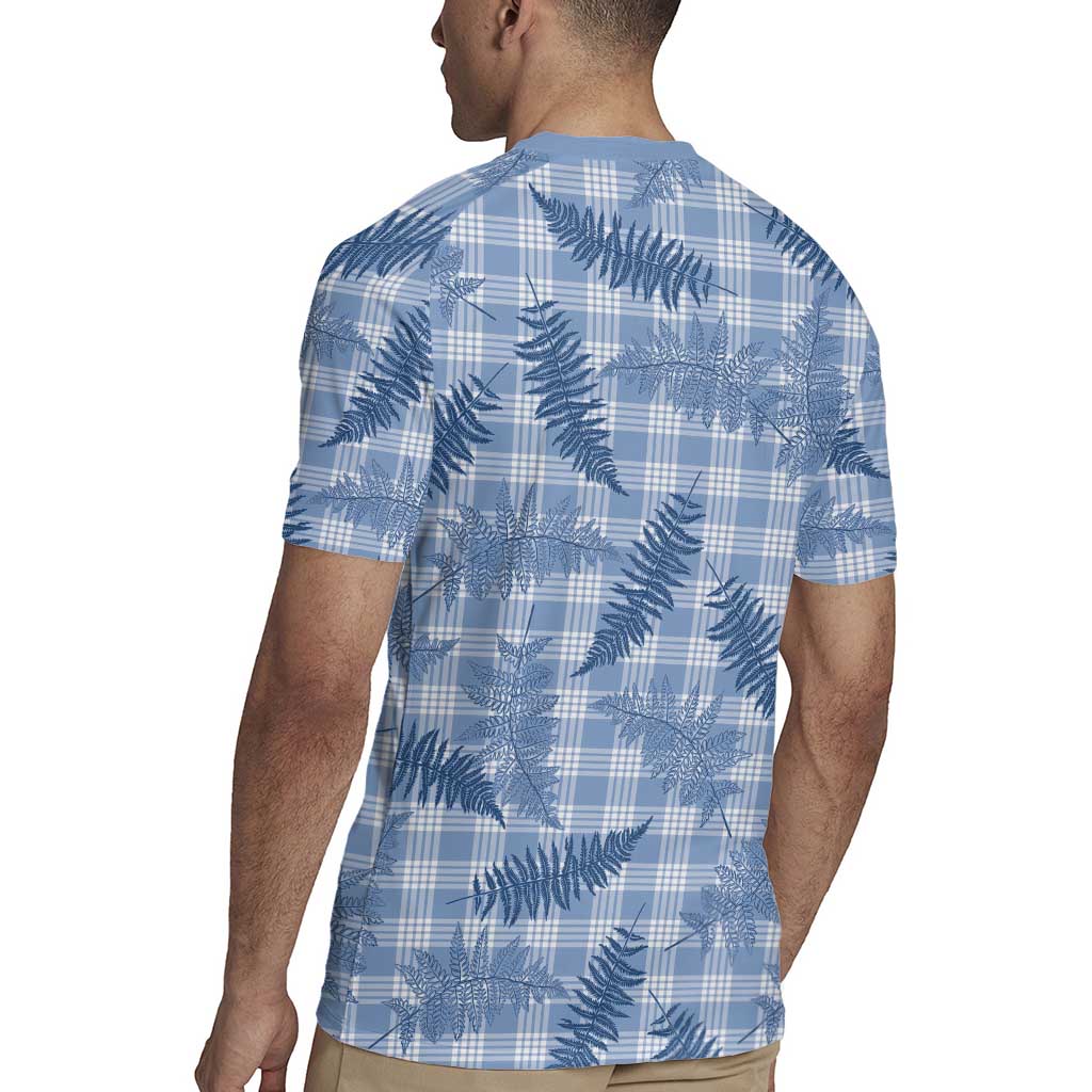 Blue Palaka Hawaii Palapalai Rugby Jersey Hawaiian Fern LT14 - Polynesian Pride