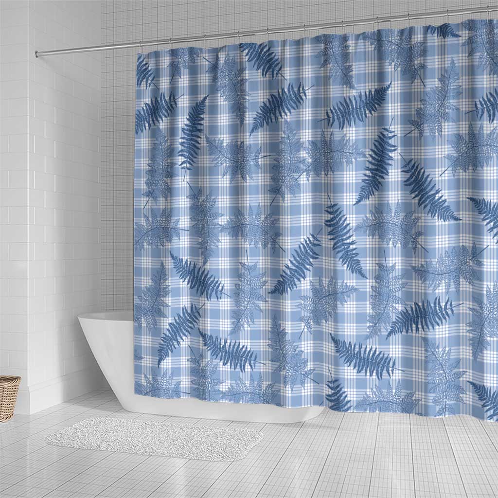 Blue Palaka Hawaii Palapalai Shower Curtain Hawaiian Fern LT14 - Polynesian Pride