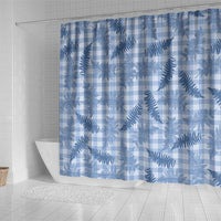 Blue Palaka Hawaii Palapalai Shower Curtain Hawaiian Fern LT14 - Polynesian Pride