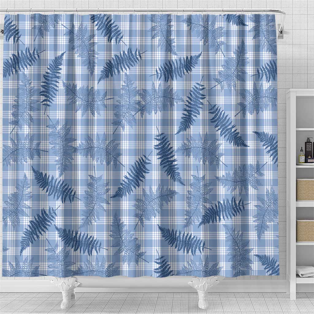 Blue Palaka Hawaii Palapalai Shower Curtain Hawaiian Fern LT14 - Polynesian Pride