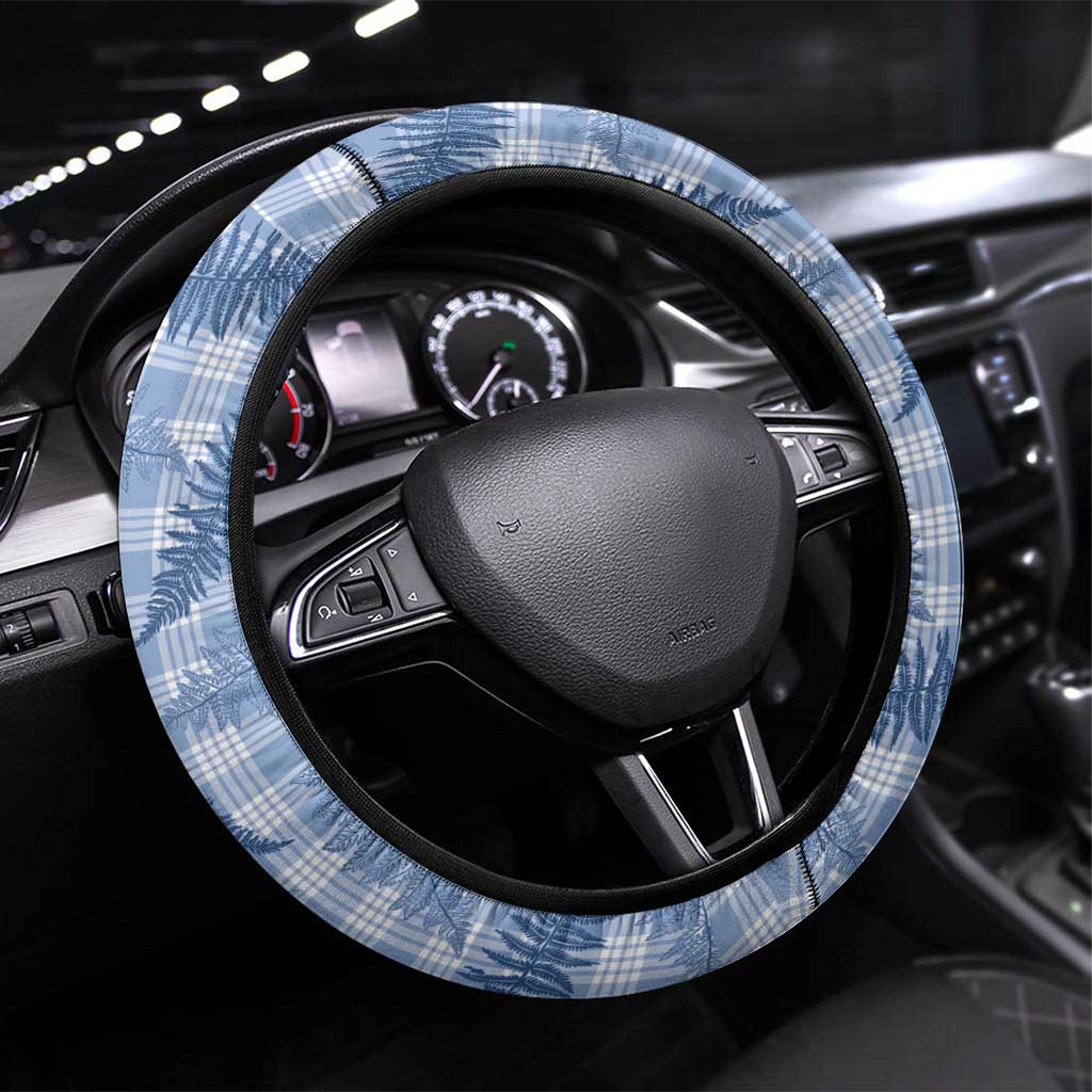 Blue Palaka Hawaii Palapalai Steering Wheel Cover Hawaiian Fern LT14 Universal Fit Blue - Polynesian Pride
