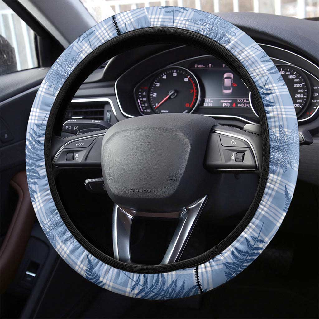 Blue Palaka Hawaii Palapalai Steering Wheel Cover Hawaiian Fern LT14 - Polynesian Pride