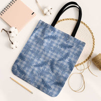 Blue Palaka Hawaii Palapalai Tote Bag Hawaiian Fern LT14 Black Strap One Size Blue - Polynesian Pride