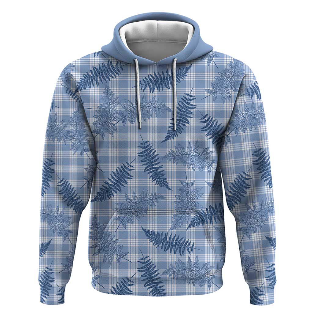 Blue Palaka Hawaii Palapalai Zip Hoodie Hawaiian Fern LT14 Pullover Hoodie Blue - Polynesian Pride