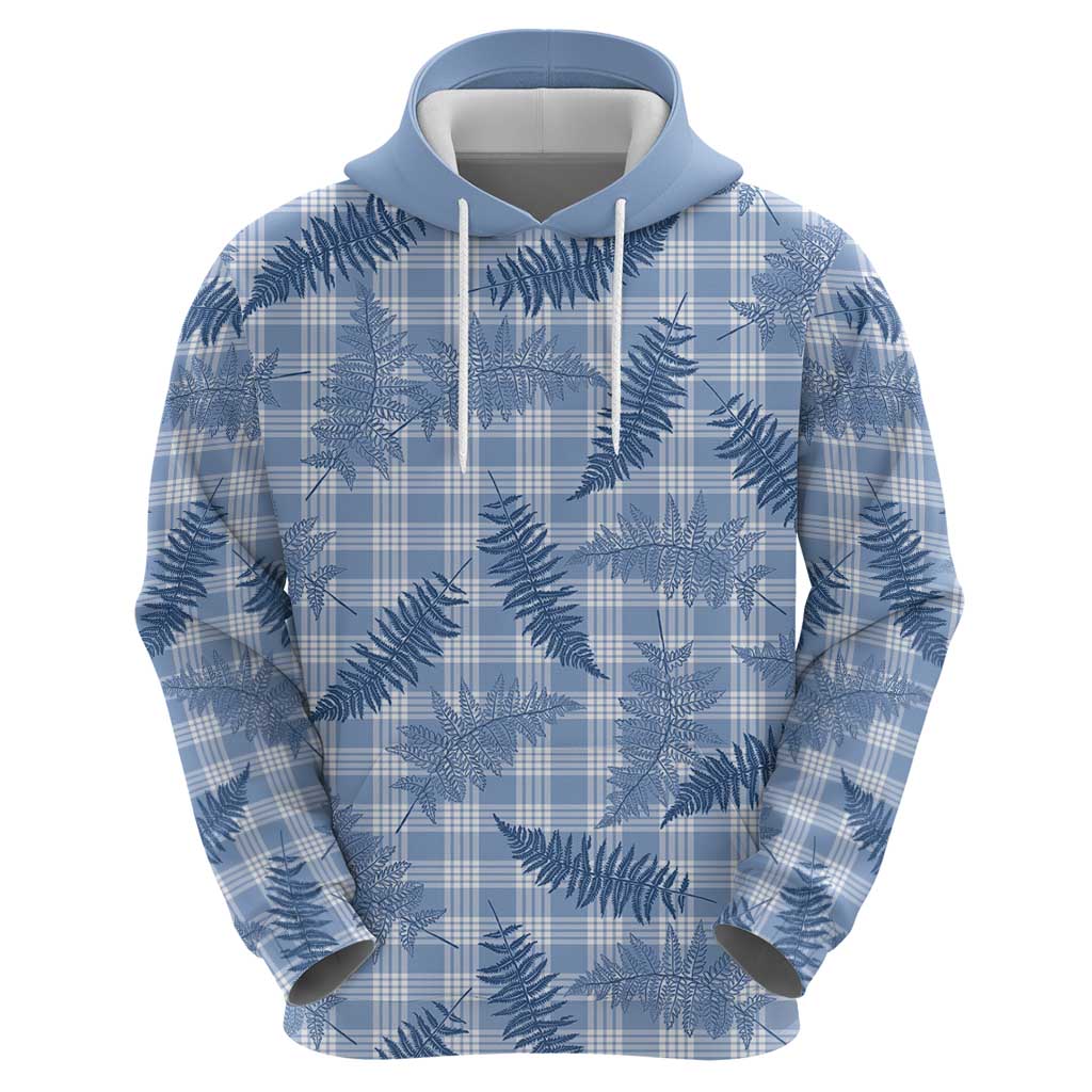 Blue Palaka Hawaii Palapalai Zip Hoodie Hawaiian Fern LT14 - Polynesian Pride